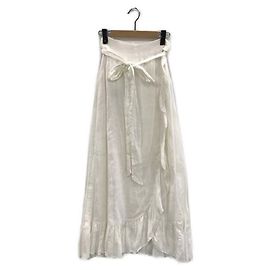 ****ISABEL MARANT ETOILE Wickelrock aus Leinen Weiß