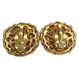 Chanel-***CHANEL  [OLD] Vintage Coco Mark Earrings-Golden