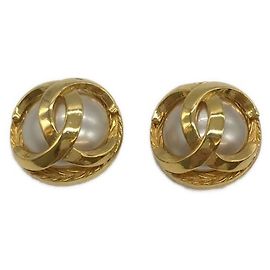 ***Pendientes marca coco CHANEL Dorado