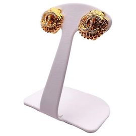 ***Orecchini CHANEL con strass motivo conchiglia D'oro
