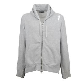 Balmain Kapuzenpullover mit Löchern Grau