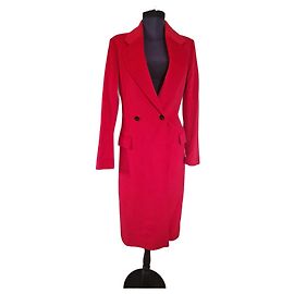 Reiss red wool coat Red