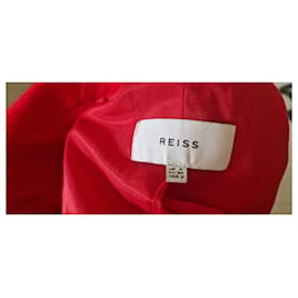Reiss-Manteau en laine rouge Reiss-Rouge