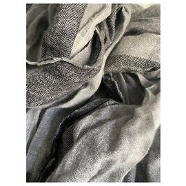 Burberry Écharpe homme cachemire Gris