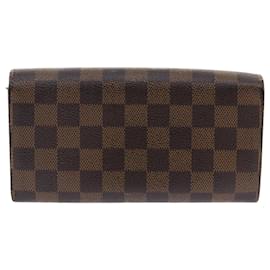 Louis Vuitton-LOUIS VUITTON Damier Ebene Portefeuille Sarah Long Wallet N61734 LV Auth 47580-Other