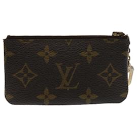 Louis Vuitton-Bolsa Moeda M LOUIS VUITTON Monograma Pochette Cles M62650 Autenticação de LV 48380-Monograma
