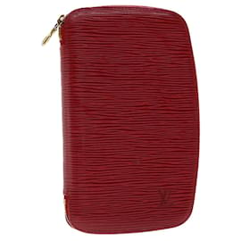 Louis Vuitton-LOUIS VUITTON Epi Agenda Geode Wallet Red M63877 LV Auth 48055-Red