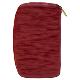 Louis Vuitton-LOUIS VUITTON Epi Agenda Geode Monedero Rojo M63877 LV Auth 48055-Roja
