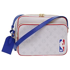 Louis Vuitton-LOUIS VUITTON Monogram Nile PM Shoulder Bag NBA White M45583 LV Auth 47492a-White