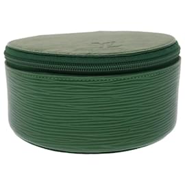 Louis Vuitton-LOUIS VUITTON Epi Ecrin Bijoux 12 Jewelry Box Green M48204 LV Auth 47755-Green