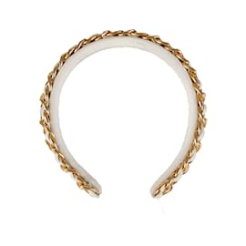 Autre Marque-Collection Privée Layered Chain Hairband-White