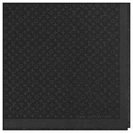 Louis Vuitton-Étole monogramme Louis Vuitton noire-Noir
