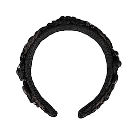 Autre Marque-Collection Privée Raffia Hairband-Black