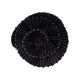 Autre Marque Broche de flores con cuentas de Matsuda Negro