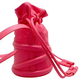 Alexander Mcqueen-Bolsa Alexander McQueen Neon Rosa Suave Curva com Cordão-Rosa