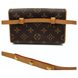 Louis Vuitton-Louis Vuitton Florentine clutch bag in monogram canvas-Brown