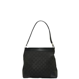 Gucci-GG Canvas Shoulder Bag 001 4231-Black