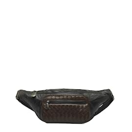 Bottega Veneta-Bottega Veneta Intrecciato Leather Belt Bag Leather Belt Bag 222310 in Good condition-Brown