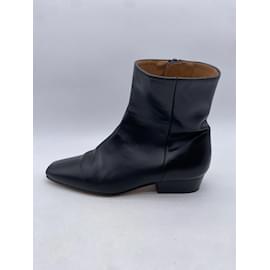 Autre Marque-FLATTERED  Ankle boots T.EU 37 leather-Black