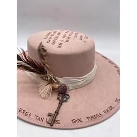 Autre Marque-NICHT SIGN / UNSIGNED Hats T.International S Wildleder-Pink