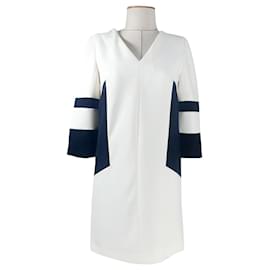 Autre Marque Robe en polyester noir et blanc Noir Blanc