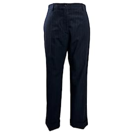 Dries Van Noten-calça, leggings-Azul marinho