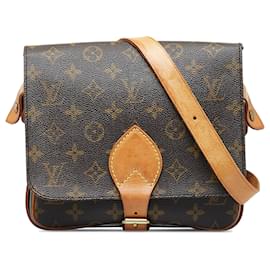 Louis Vuitton-Louis Vuitton Brown Monogram Cartouchiere MM-Brown