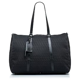 Fendi-Fendi Black Zucchino Travel Bag-Black