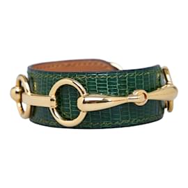 Hermès-Bracelet en cuir Regate-Vert