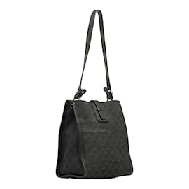 Gucci-Gucci GG Canvas Shoulder Bag Canvas Shoulder Bag 110292 in Good condition-Black