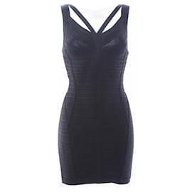 Herve Leger-Hervé Léger black bandage dress-Black