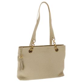 Bolsa de ombro acolchoada BALLY couro bege Auth yb275 Bege