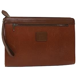 Autre Marque-Burberrys Clutch Bag Leather Brown Auth yk7778-Brown
