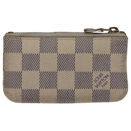 Louis Vuitton-LOUIS VUITTON Damier Azur Pochette Cles Coin Purse N62659 LV Auth 48480-Other