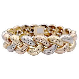 Pulseira Poiray, "Trançado", três tons de ouro. Outro