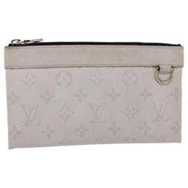 Louis Vuitton-LOUIS VUITTON Monogram Taigarama Pochette Discovery PM Bag M30279 LV Auth 48626-Grey