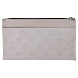 Louis Vuitton-LOUIS VUITTON Monogram Taigarama Pochette Discovery PM Bag M30279 LV Auth 48626-Grey