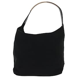 Gucci-GUCCI Shoulder Bag Nylon Black Auth ac2028-Black