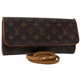 Louis Vuitton-LOUIS VUITTON Monogram Pochette Twin GM Shoulder Bag M51852 LV Auth rd5521-Monogram