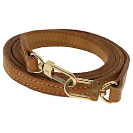 Louis Vuitton-LOUIS VUITTON Shoulder Strap Leather 46.1"" Beige LV Auth 48478-Beige
