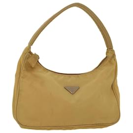 Prada-PRADA Hand Bag Nylon Yellow Auth 47650-Yellow