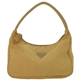 Prada-PRADA Hand Bag Nylon Yellow Auth 47650-Yellow