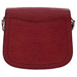 Louis Vuitton-LOUIS VUITTON Epi Saint Cloud GM bolsa de ombro vermelho M52197 Autenticação de LV 48372-Vermelho