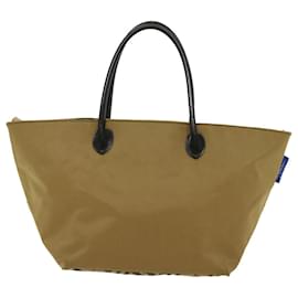 Burberry-BURBERRY Blue Label Tote Bag Nylon Beige Auth bs6823-Beige