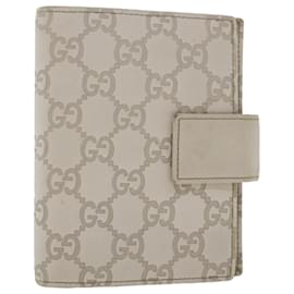 Gucci-GUCCI GG Toile Guccissima Day Planner Couverture Blanc 115240 Auth yk7785-Blanc