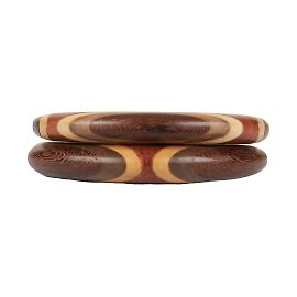 Autre Marque Coleção Conjunto de pulseiras de madeira Privée Marrom