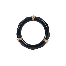 Autre Marque Pulseira com Detalhes em Metal Dourado Preto