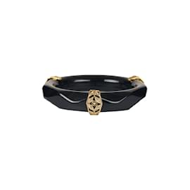 Autre Marque-Pulseira Coleção Privée com Detalhes em Metal Dourado-Preto