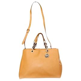 Michael Kors-Michael Kors, brown leather tote bag-Brown