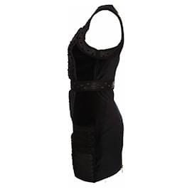Autre Marque-Balmain X H&M, Black velvet dress.-Black